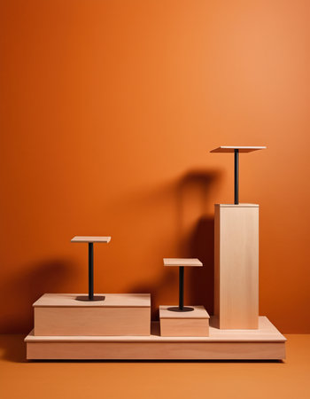 3d rendering of abstract geometric forms. Minimalist composition.の素材