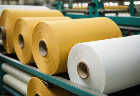 Textile industry. Textile factory. Textile industry. Textile factoryの素材