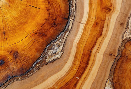 Wooden texture with natural patterns as a background. Close-upの素材