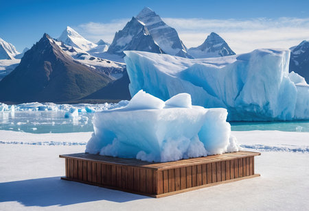 Ice cubes on the beach, Patagonia, Argentina, South Americaの素材