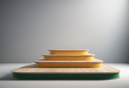 Pedestal or platform for product presentation. 3D rendering.の素材