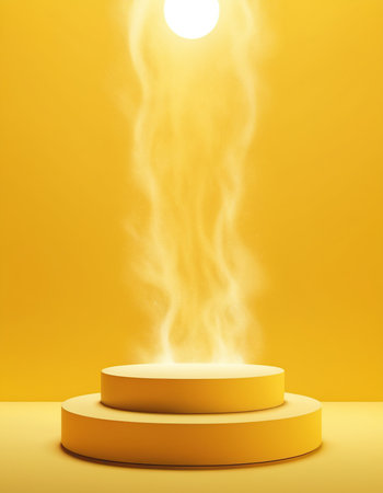 Abstract scene podium mockup. Award ceremony concept. 3d renderの素材