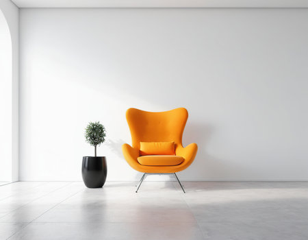 modern bright interiors apartment Living room illustration 3D rendering computer generated imageの素材