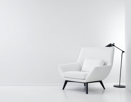 modern bright interiors apartment Living room mockup illustration 3D rendering computer digitally generated imageの素材