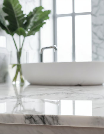 Blur Bathroom interior with faucet and sink for backgroundの素材