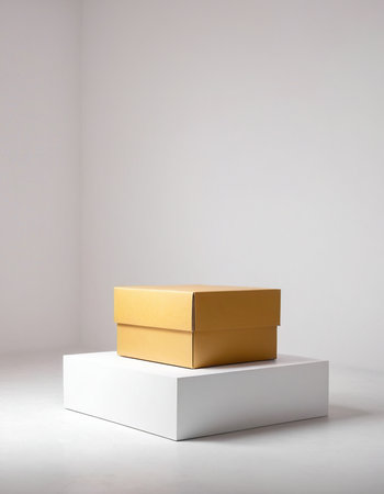 Two cardboard boxes on a white background. 3d rendering. Mock upの素材