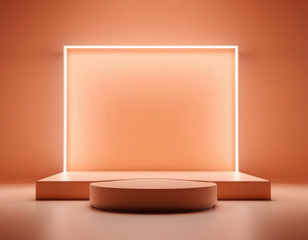Abstract scene podium mockup. Award ceremony concept. 3d renderの素材