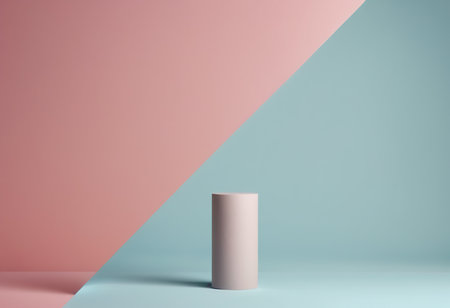 Minimalist abstract background, primitive geometrical figures, pastel colors, 3D renderの素材