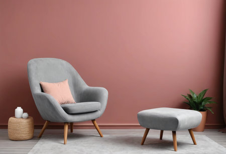 interior with armchair. 3d rendering, 3d illustrationの素材