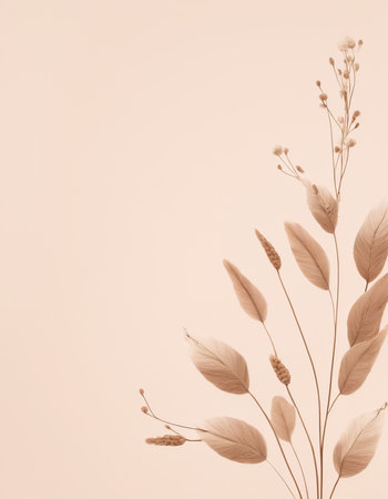 floral background in sepia tone with space for text or imageの素材