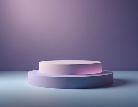 3d render, abstract minimal geometric background, simple forms, podium for product presentationの素材