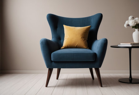 Comfortable armchair with pillows in living room. Interior designの素材