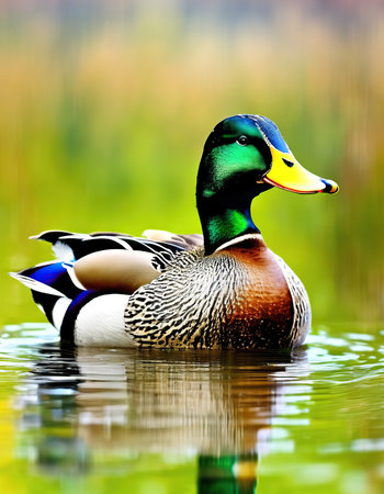 Mallard Duck (Anas platyrhynchos)の素材