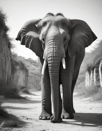 Elephant in the Chobe National Park, Botswana, Africaの素材
