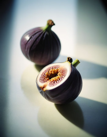 fresh figs on a light background. tinting. selective focusの素材
