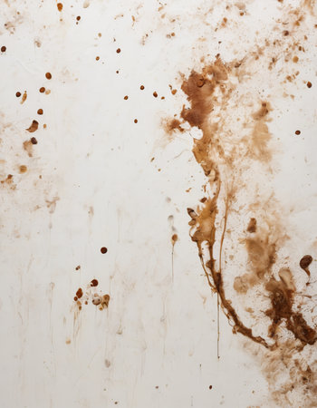 coffee stains on a white background, close-up, macroの素材