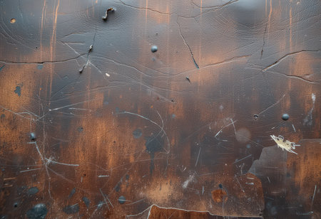 Rusty metal surface with scratches and cracks. Abstract background for design.の素材