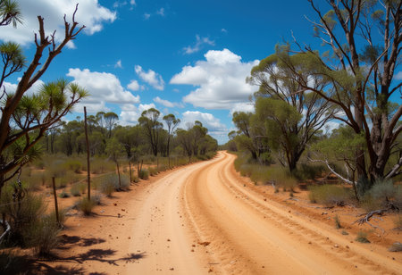 hiking in the desert of karijini national park, western australiaの素材