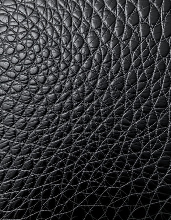 Black leather texture closeup background. High resolution photo. Full depth of field.の素材