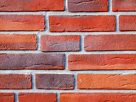 Detail of new brick wall