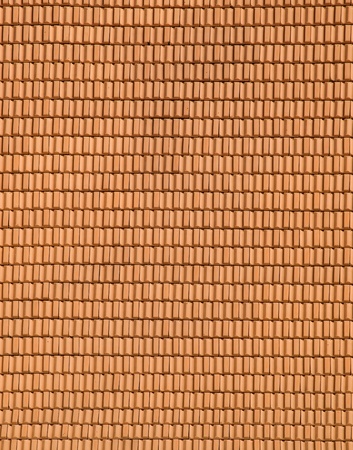 Detail of terracotta roof tilesの写真素材