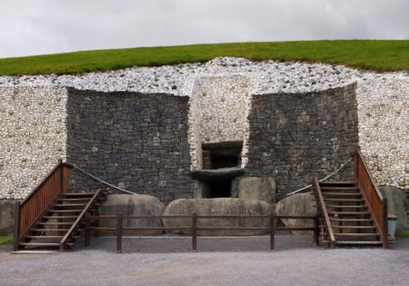 Entrance to the Newgrange ancient passage tomb, Irelandのeditorial素材