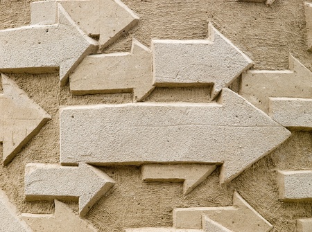 Abstract background with arrows made of sand の写真素材