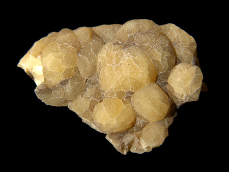Nice specimen of yellow botryoidal aragonite from Vinarice, Czech republic
