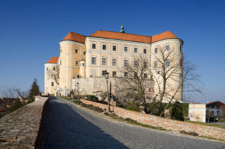 Renaissance castle in Mikulov town, Czech republicのeditorial素材