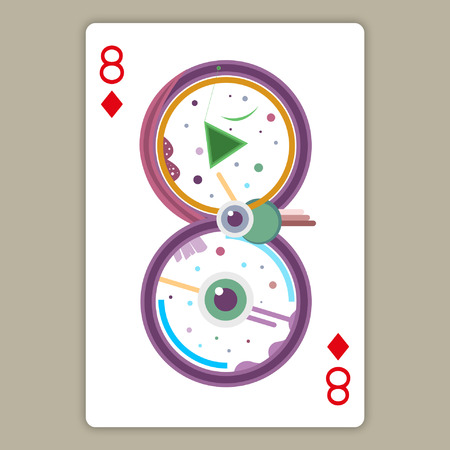 Playing Card Eightのイラスト素材