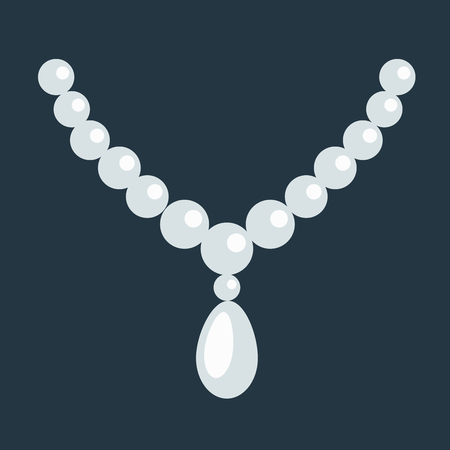 pearl necklaceのイラスト素材