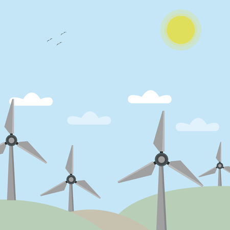 wind turbineのイラスト素材