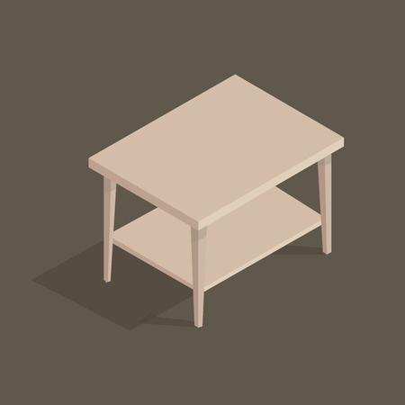 isometric tableのイラスト素材