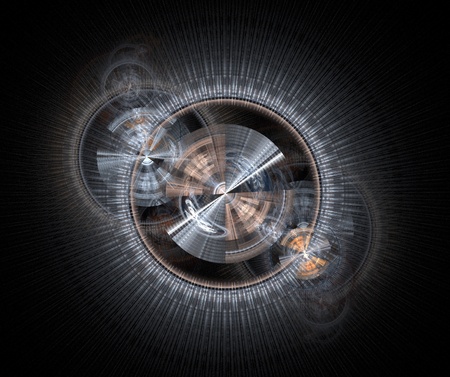 abstract technological fractal backgroundの写真素材