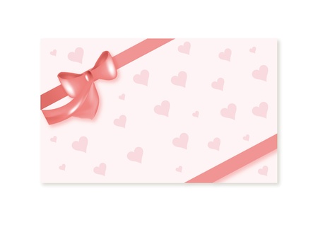 pink valentines card with heartのイラスト素材