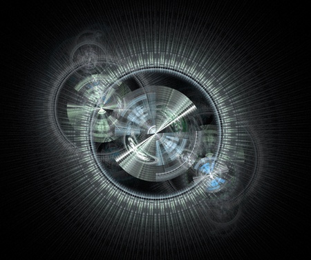 abstract technological fractal backgroundの写真素材