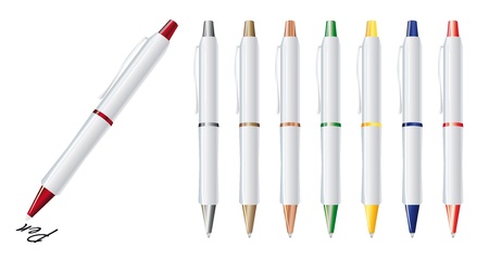 Vector illustration of set colorfull pensのイラスト素材