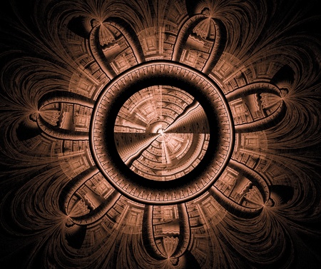 abstract technological fractal backgroundの写真素材