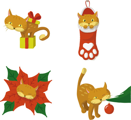 CHRISTMAS CATのイラスト素材