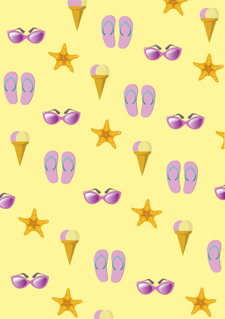 FEMININE SUMMER STUFFのイラスト素材