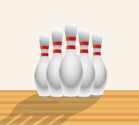 SKITTLES IN BOWLING ALLEYのイラスト素材