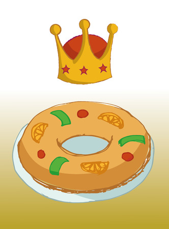 KING OF KINGS CAKE TYPICAL DAYのイラスト素材