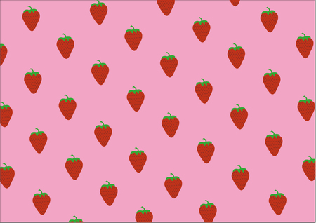 STRAWBERRY PINK PATTERNのイラスト素材