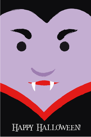 CUTE VAMPIRE CARTOON POSTERのイラスト素材
