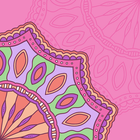 Abstract vector illustration of ethnic ornament mandalaのイラスト素材