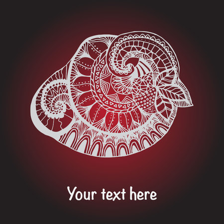 Indian ethnic ornament. Vector illustration.のイラスト素材