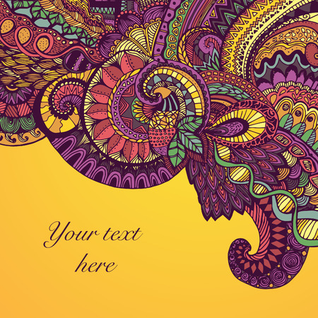 Indian ethnic ornament. Vector illustration.のイラスト素材