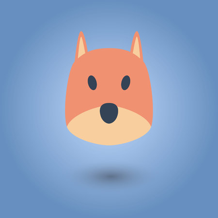 Flat face of squirrel. Vector illustrationのイラスト素材