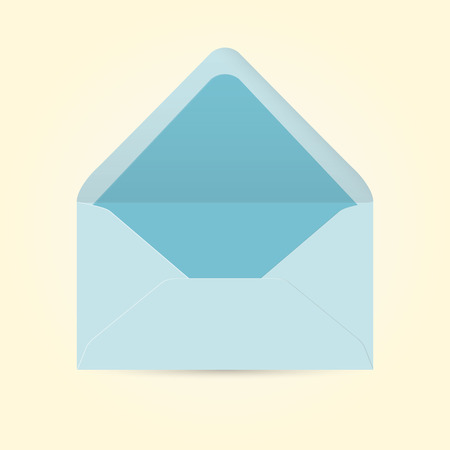 Post blue envelope on yellow background. Vector illustration.のイラスト素材