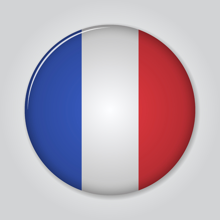 Badge with french flag.のイラスト素材